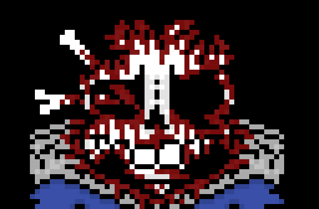 [e8cb42] n- no! i persevere *stabs the blaster* heh... *starts running again*