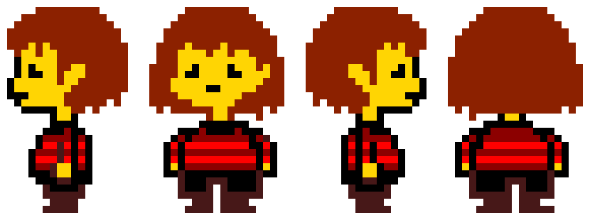[91bdbd] ak!Frisk Sprite Sheet (No walking sprites)
