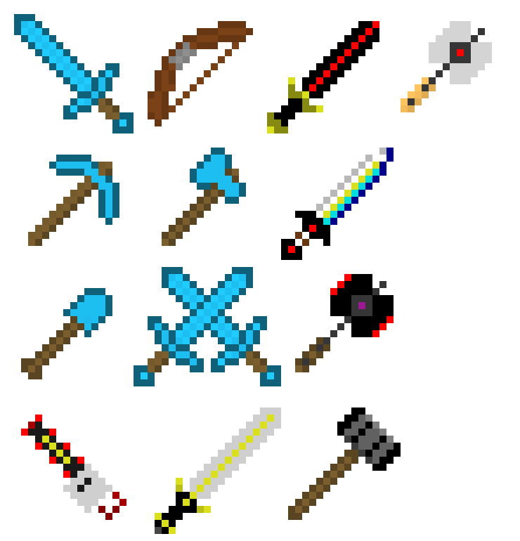[9664c4] Minecraft wepons and tools