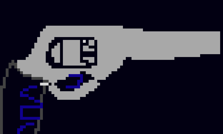 [715e84] Dale picks up the gun, his hands don't tremble, as if he was expecting it the black to cover his sight, he was wrong, it was a blank. Aim at yourself or Twobit.