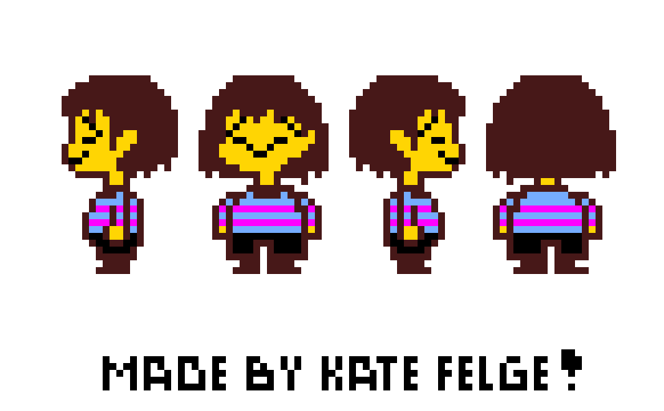 [9664c4] ak!Frisk Sprite Sheet (No walking sprites)