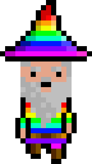 [bb0007] Pixel Wizard Rainbow Walking AniF1