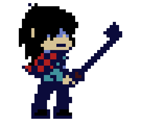 Kris deltarune battle sprites