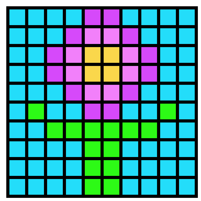 [ce78c0] 10x10 grid- Flower