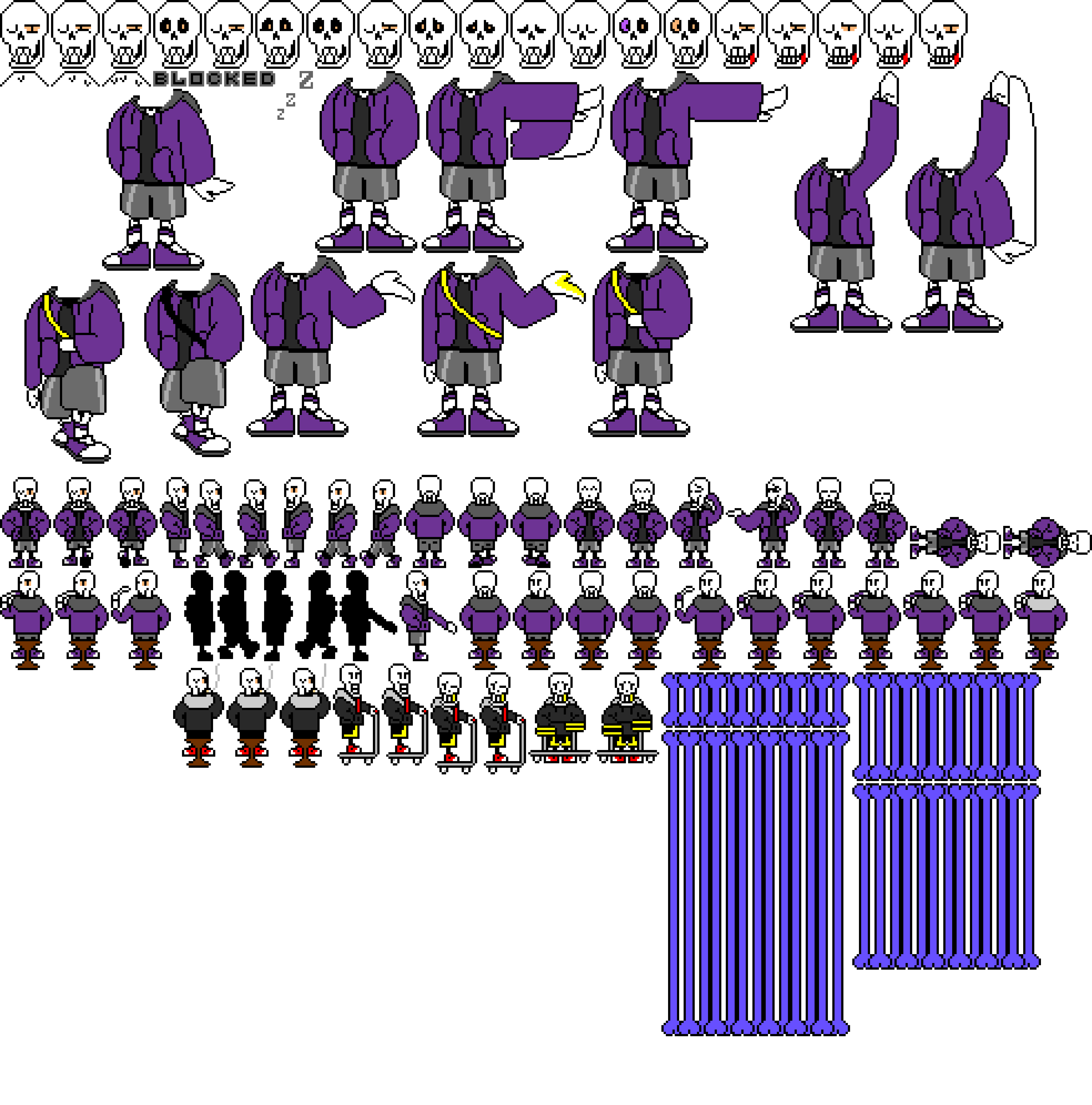 Swapfell Papyrus Sprite Sheet