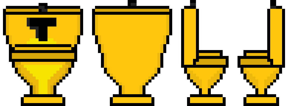 [38959e] golden toilet