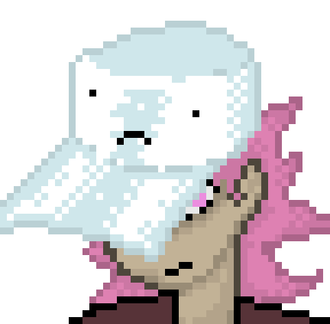 [236914] how do i make pink hair girl's bloob hat not look stupid