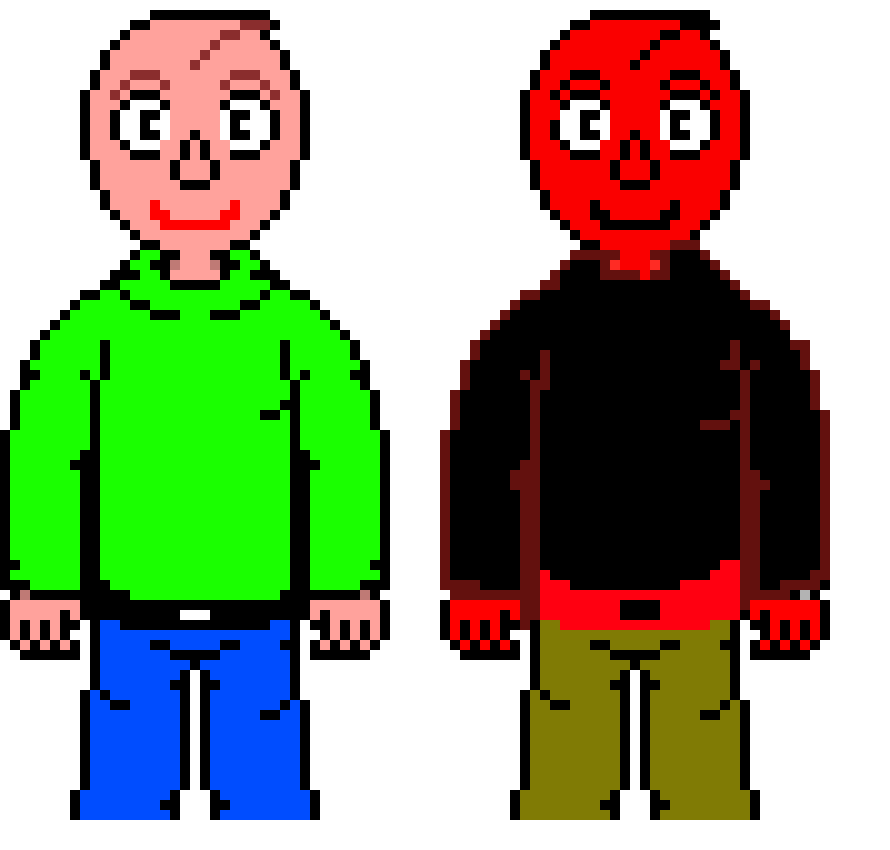 Baldi (Undertale Sprite) and demon baldi