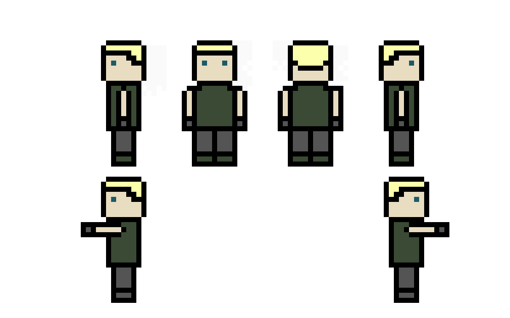 oh no! there are zombies in my house shooter sprite sheet