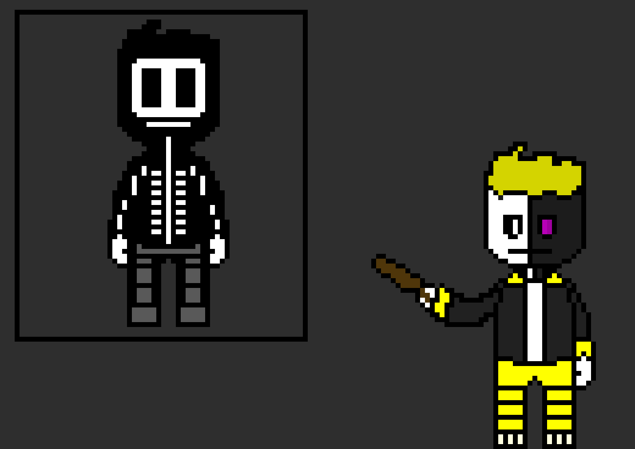 [812b32] well Molt is not a sans at the same time.... because he is human or has alot of DNA of a human... and his DNA is 50% Human and 50% monster, strange right? alo he has no waist down because he is half Robot... so he is not a sans but more of a Sans-Human combo.. - Molt!