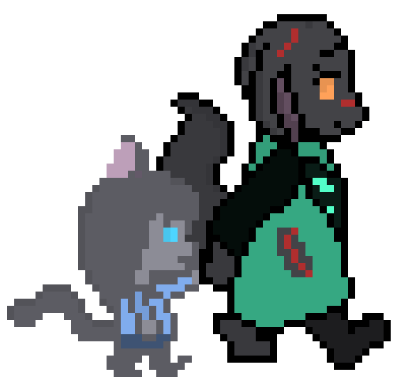 [9664c4] For all of you Warrior Cat peeps who also like Undertale! This ugly, cringe-art of Yellowfang and Cinderpelt!