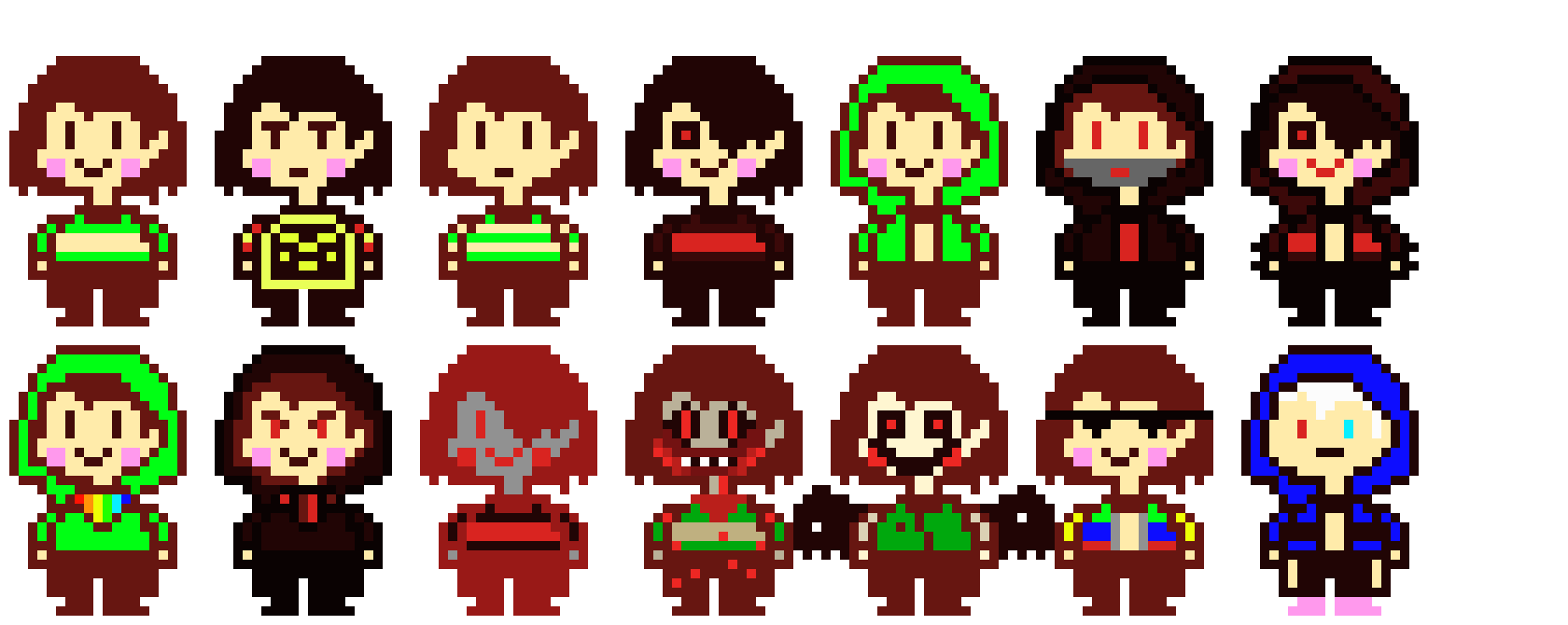 Chara overworld au sprites (plus bonus)