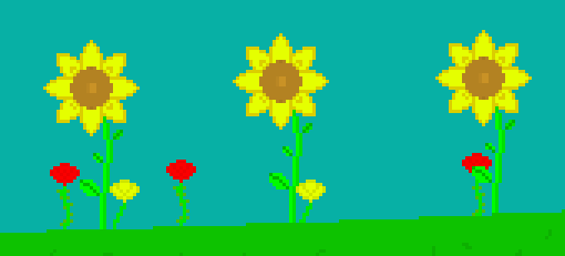 Unfinished Sunflower+Other Flower Field.