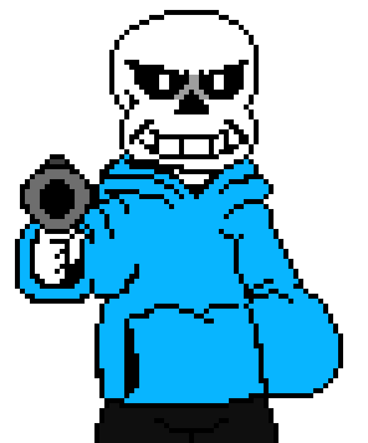 (sans with a shooty)