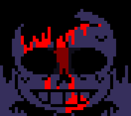 *(He'd walk to a wall.) -HorrorTale Sans