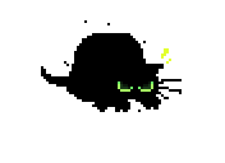 [36e38d] black cat