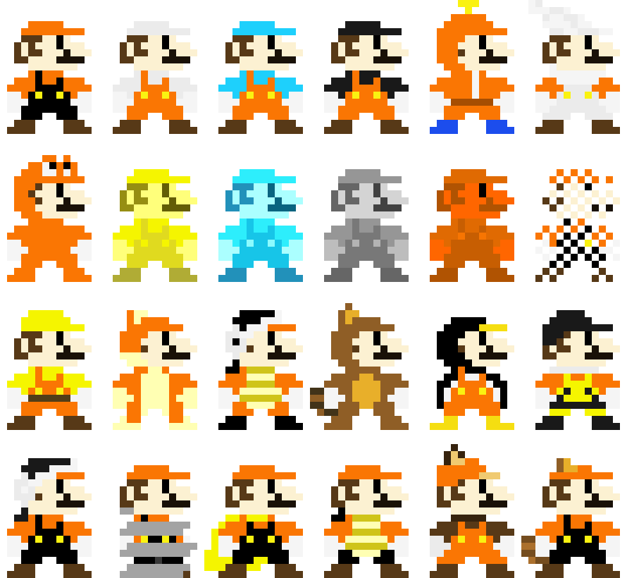 [0476c6] Orange Mario (Nicklas)- Power Ups & Costumes