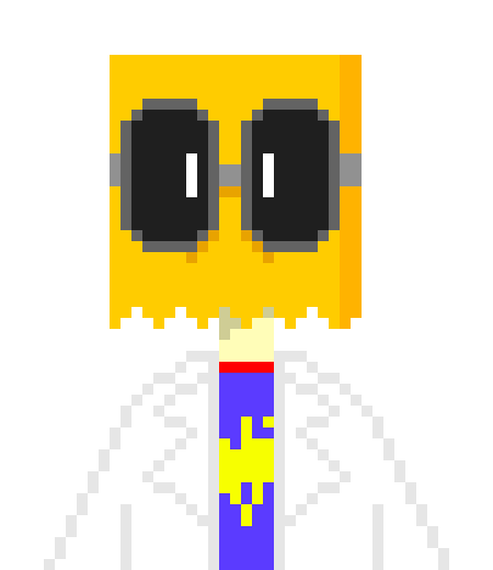 [7b7bce] -he rings out his lab coat and puts on a different paper bag- much better! im flug! and you are?