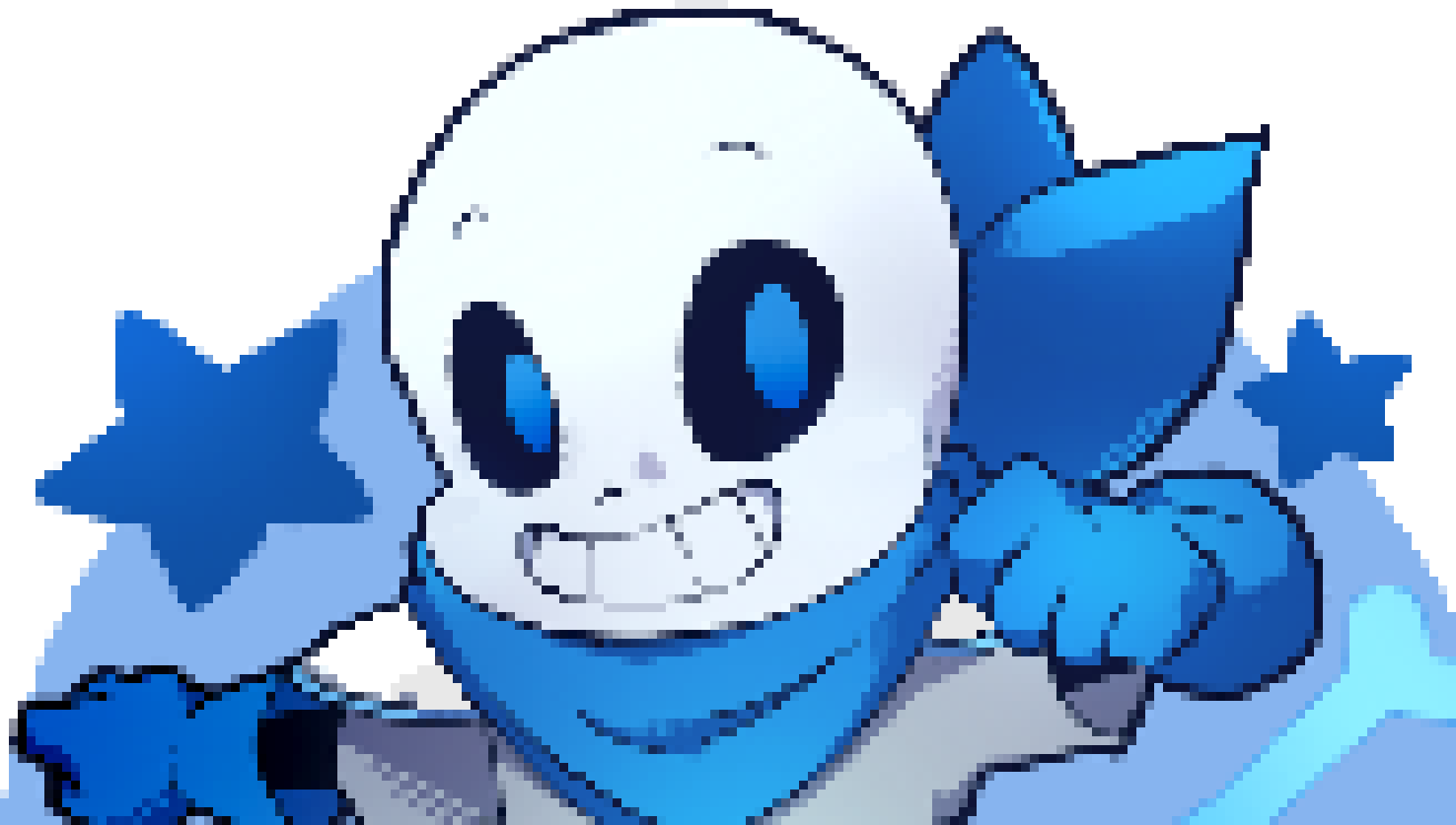 (save) *fixed glove* - blue the skeleton!