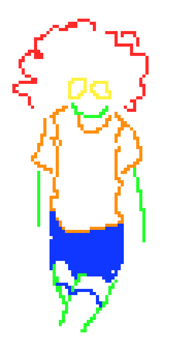 [35c24f] These colors are so much harsher on pam- mayb i should mute them to match the sketch.