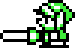 [24bc53] Link-pixel-face left-pointing sword