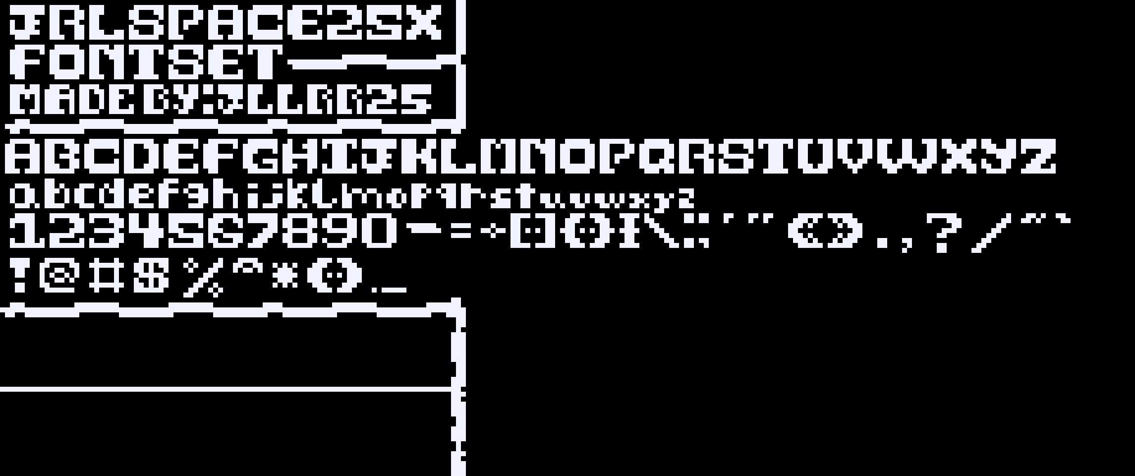 [155d97] JrlSpace25x FontSet 