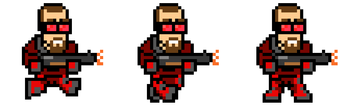 [2e2f1b] Character Sprite shotgun strip3