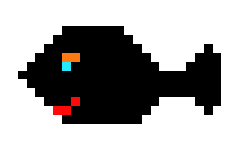[20d633] black fish