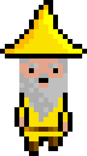 [bb0007] Pixel Wizard Gold Walking AniF2