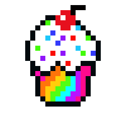 [9664c4] rainbow cupcake 