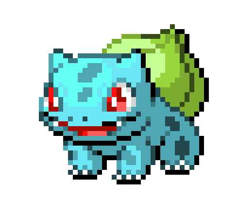 [1e4c3c] Bulbasaur Pixel Art