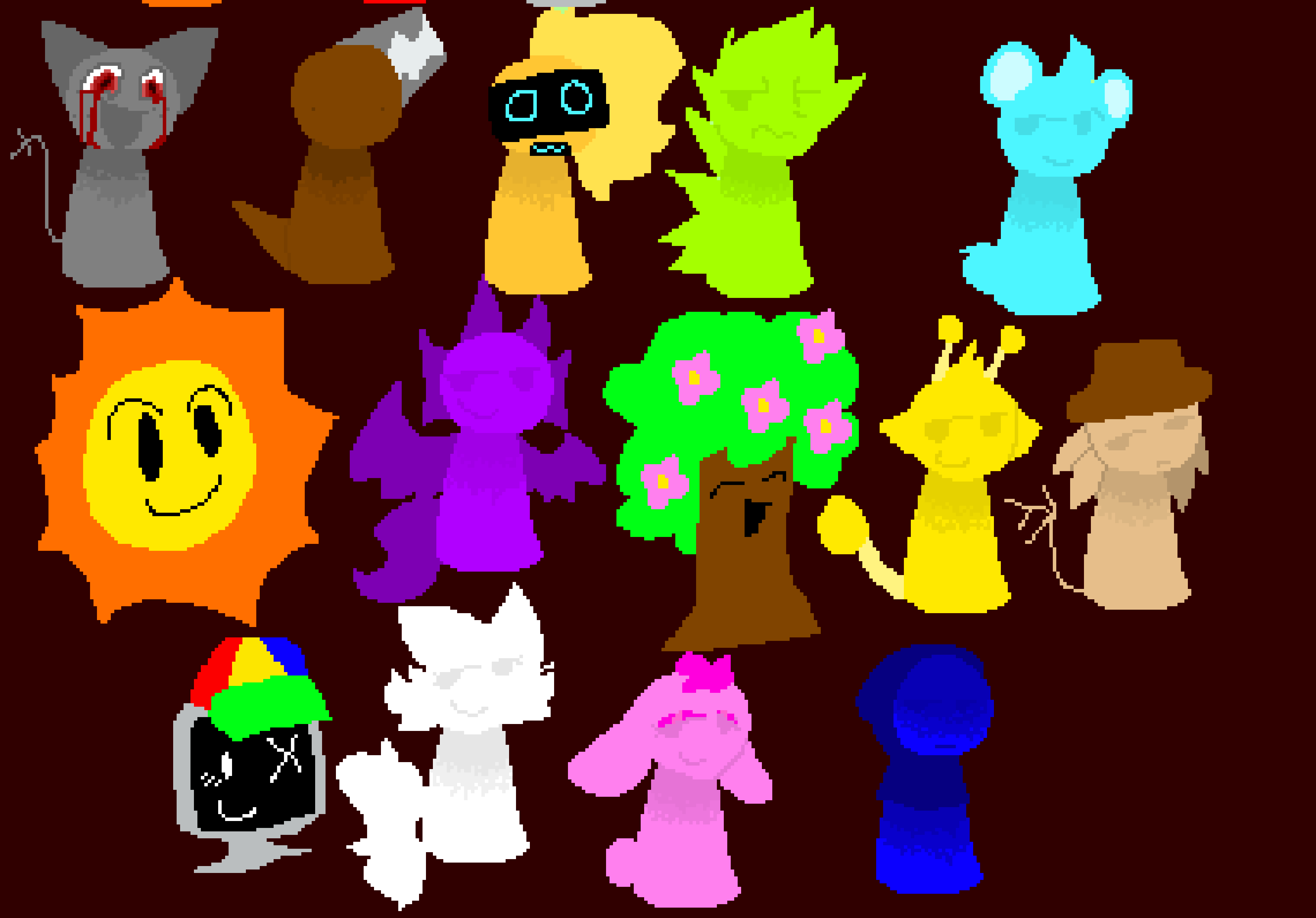 [e7762e] there's still alot more to do. also some of these fates i've altered so if you want the og shit go look up Incredibox Sprunki