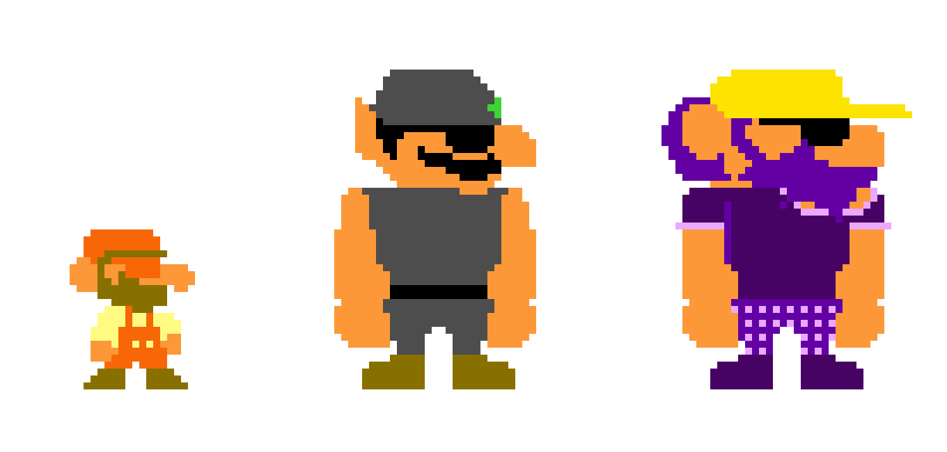 [1c0bfe] foreman spike from wrecking crew, wrecking crew 98 and from mobile golf in mario1 style