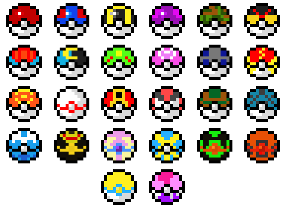 All Pokeballs in Pokemon