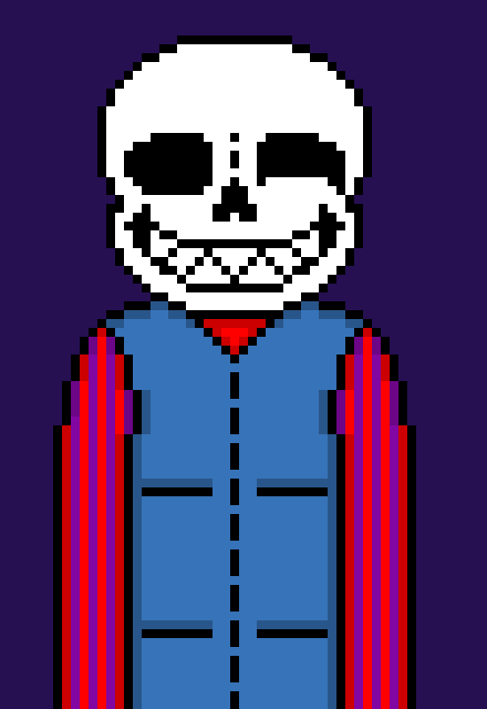 [71fafd] heh *takes the sans to his realm, then throws him at a wall, making knives pierce through its body*