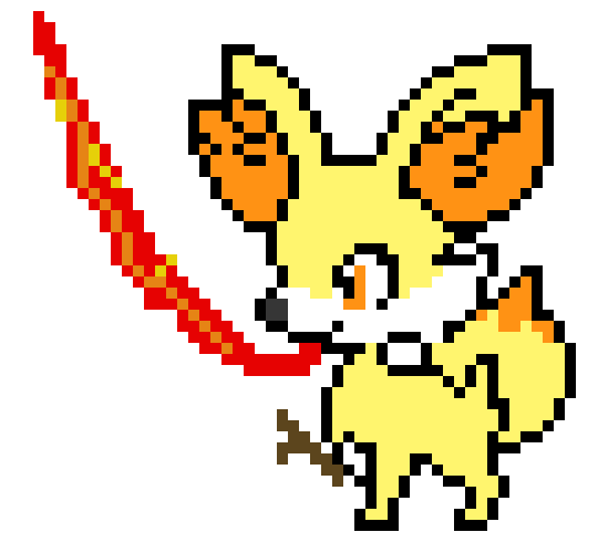 [9664c4] Fennekin using Flamethrower