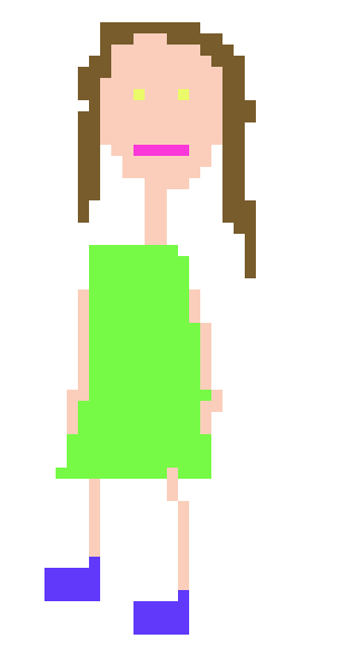 [f3fc97] Pixel girl #2