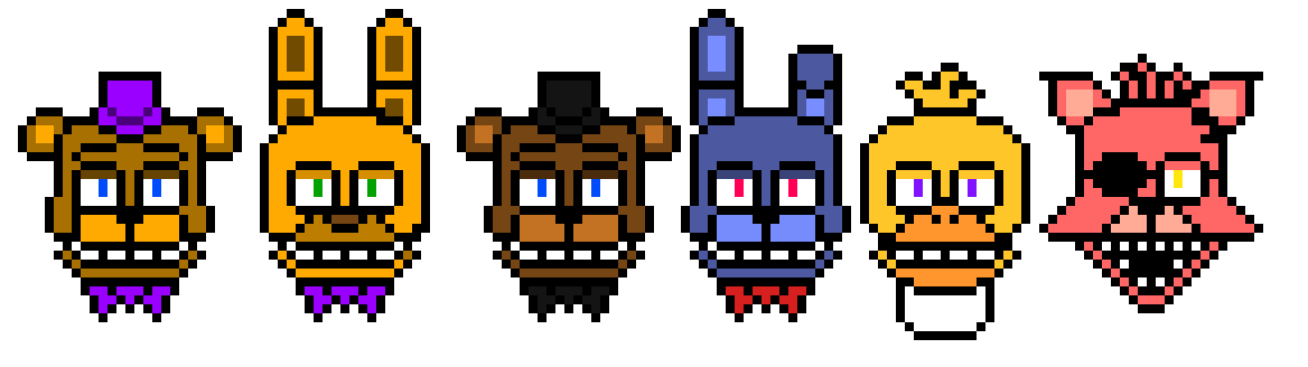 FNAF 2 Un-Withered Animatronics [King Squid Edit]