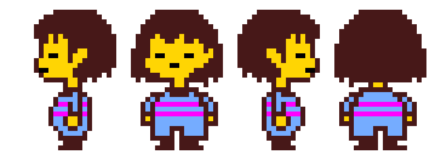 Frisk Sprite Sheet (No walking sprites)
