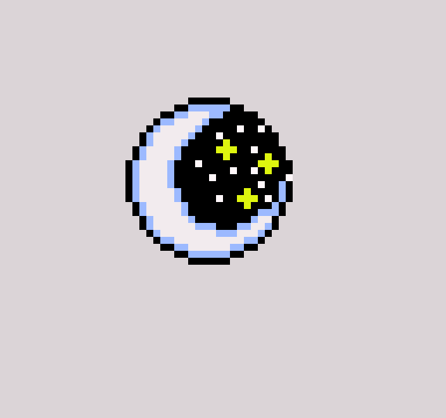 [464e55] Moon and stars