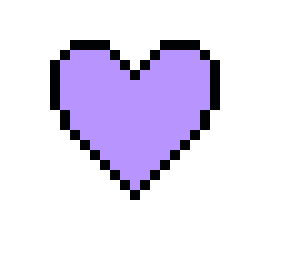 purple pixel heart