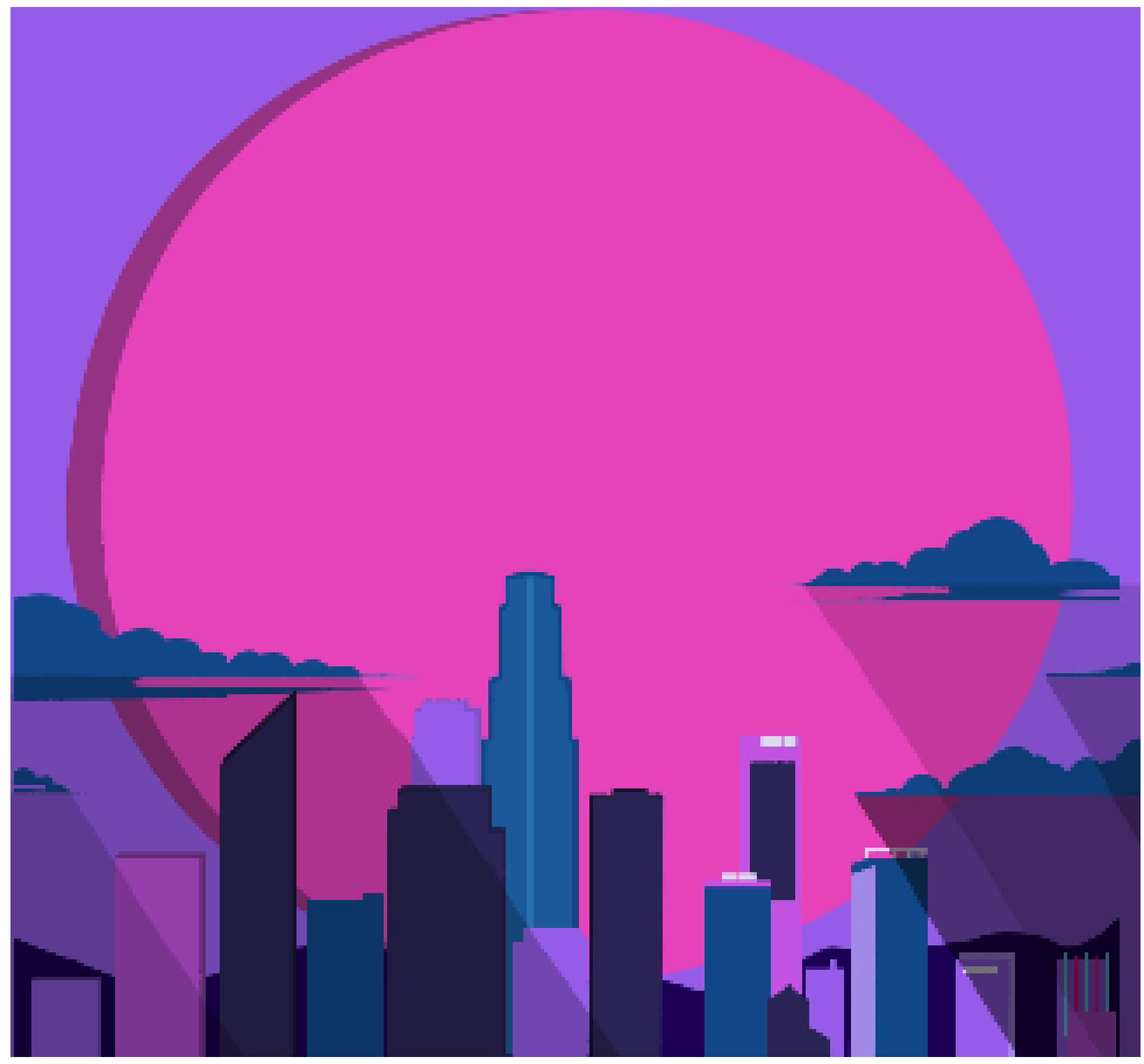 [01f1b3] pixel sunset bg