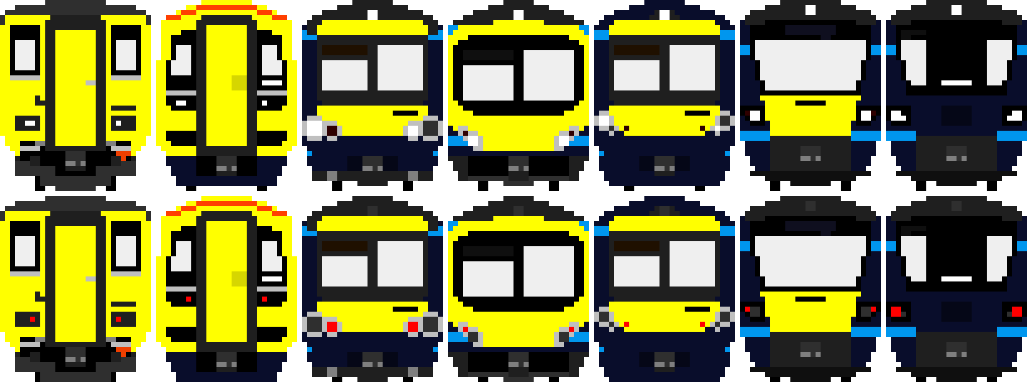 [35edb2] some trains front and rear faces (SCR)