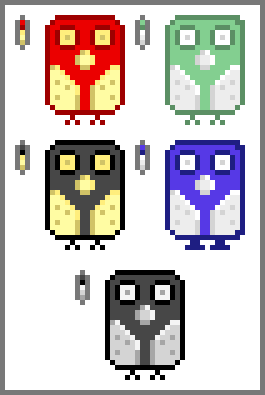 [0516c2] Harry Potter Owls and Houses + Color Template