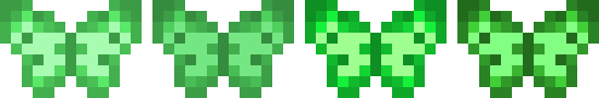[9b9cad] Green Butterfly Pixel Art