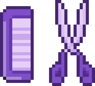[9b9cad] scissors pixel art