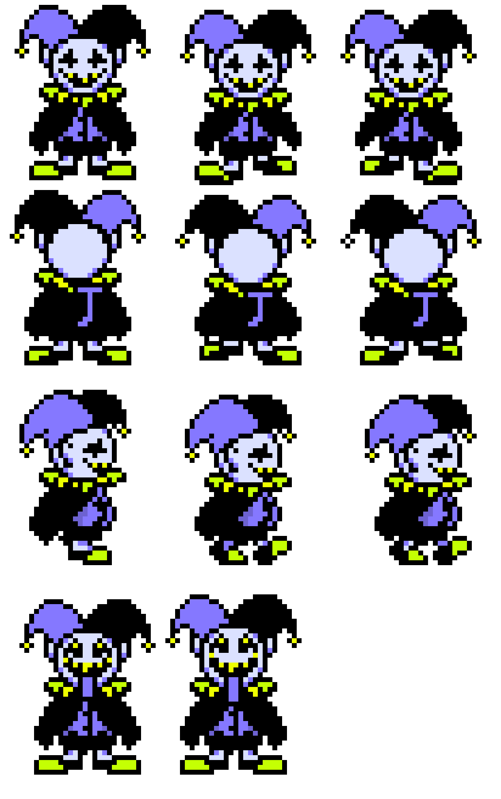 Jevil partner sprites (W.I.P) - K.Vargas