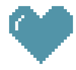 [ececcc] Pastel Blue Heart