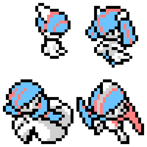 [9664c4] Alternate Ralts Chain (Light Blue and Light Red)
