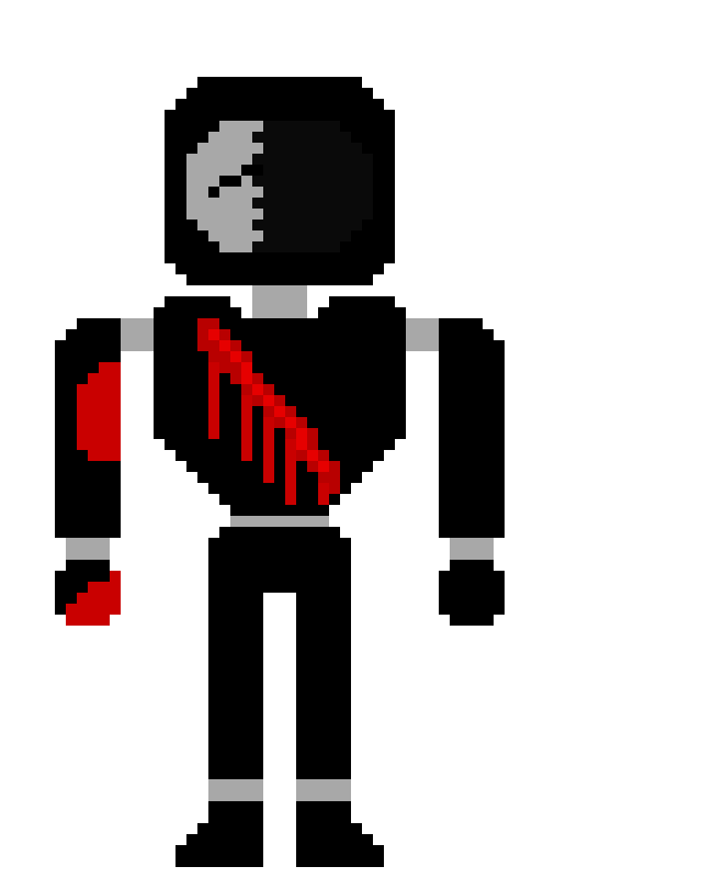 [2fcb16] *He seems to be holding his wound in pain*